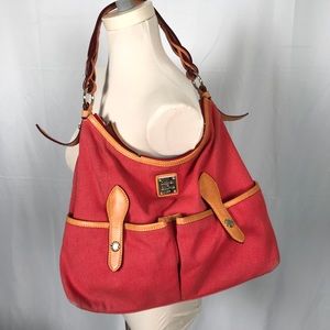 Dooley & Bourke Red Canvas Leather handbag